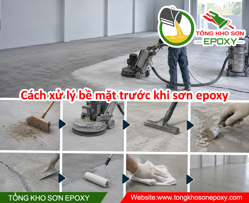 Cách xử lý bề mặt trước khi sơn epoxy