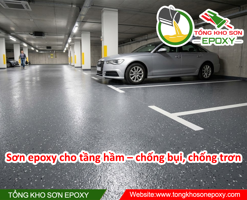 Sơn epoxy cho tầng hầm – chống bụi, chống trơn