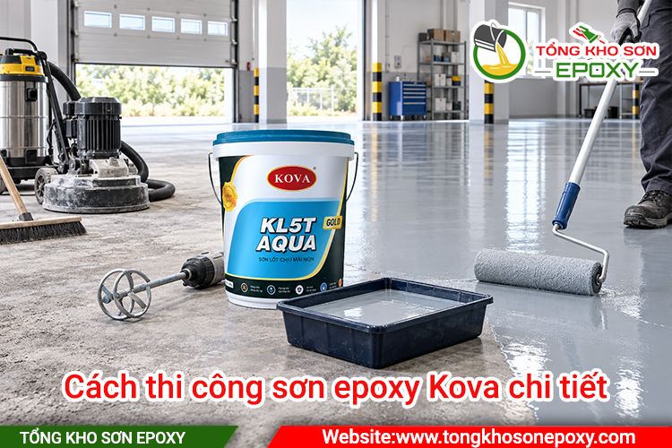Cách thi công sơn epoxy Kova chi tiết